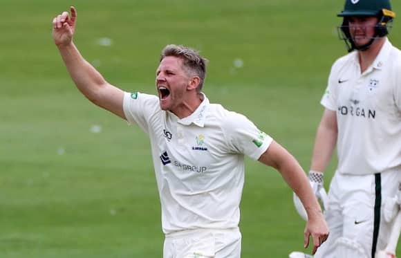 Glamorgan's Van Der Gugten impresses with the ball against Worcestershire.
