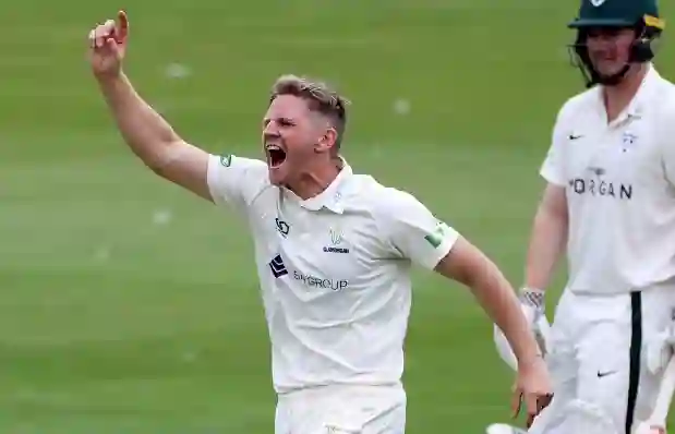 Glamorgan's Van Der Gugten impresses with the ball against Worcestershire.