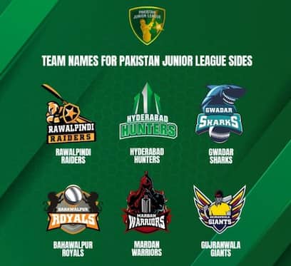 Pakistan Junior League 2022 Team names unveiled