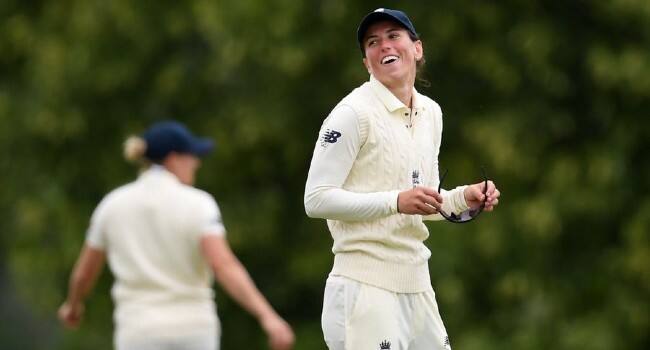 England's Georgia Elwiss bats for separate clothing in Women's Cricket