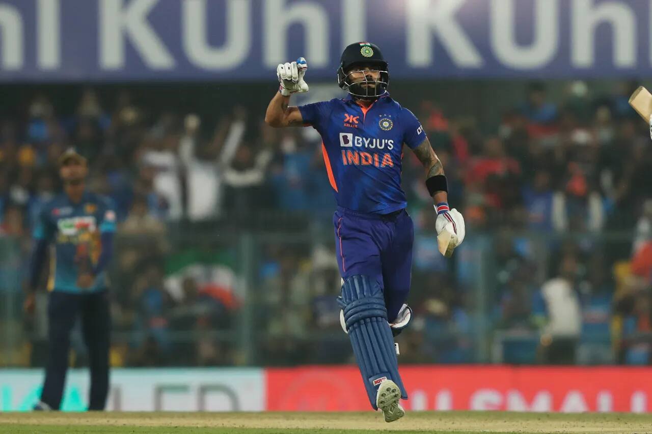 Virat Kohli thanks God after his special innings against Sri Lanka