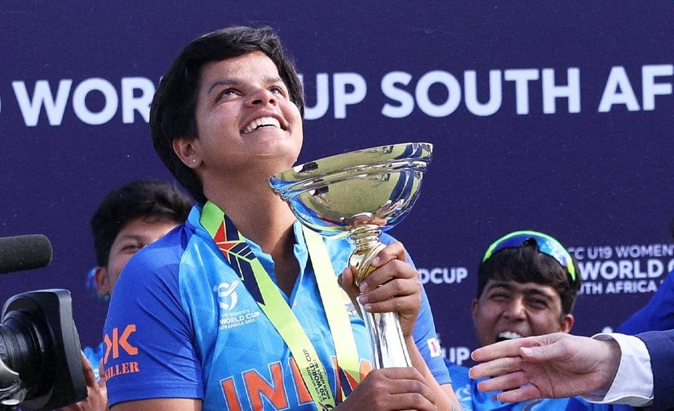 Shafali Verma breaks down after leading India to World Cup title