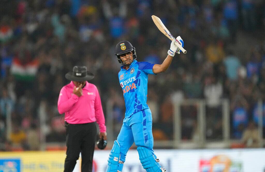 Shubman Gill brings up his maiden T20I century against New Zealand