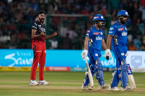 Siraj Completes 50 Wickets for RCB against MI