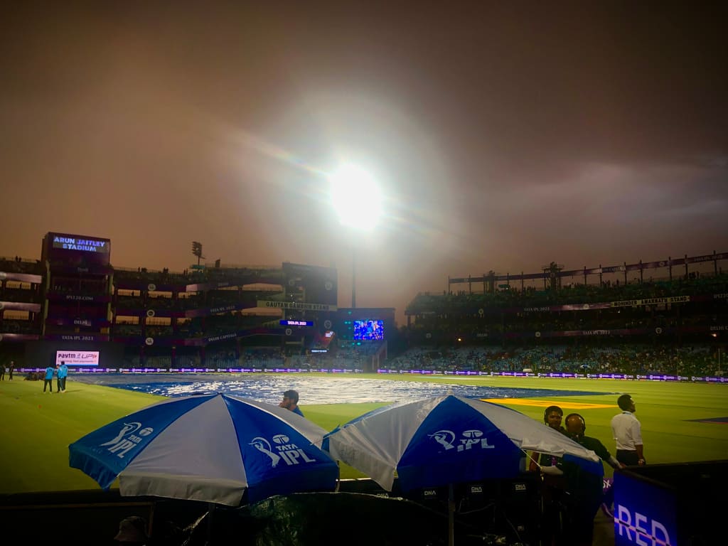 DC vs KKR | Toss Delayed Due to Persistent Rain