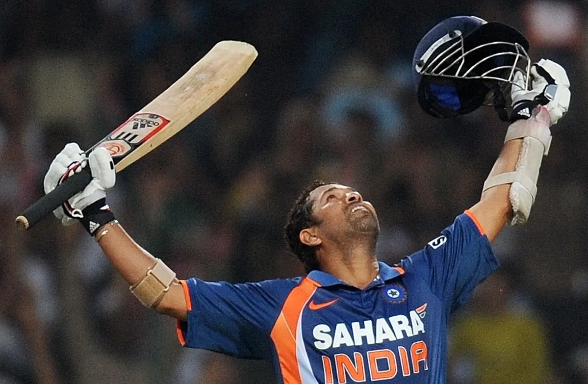 Sachin Tendulkar was the first man to score an ODI double ton [Source: Twitter]