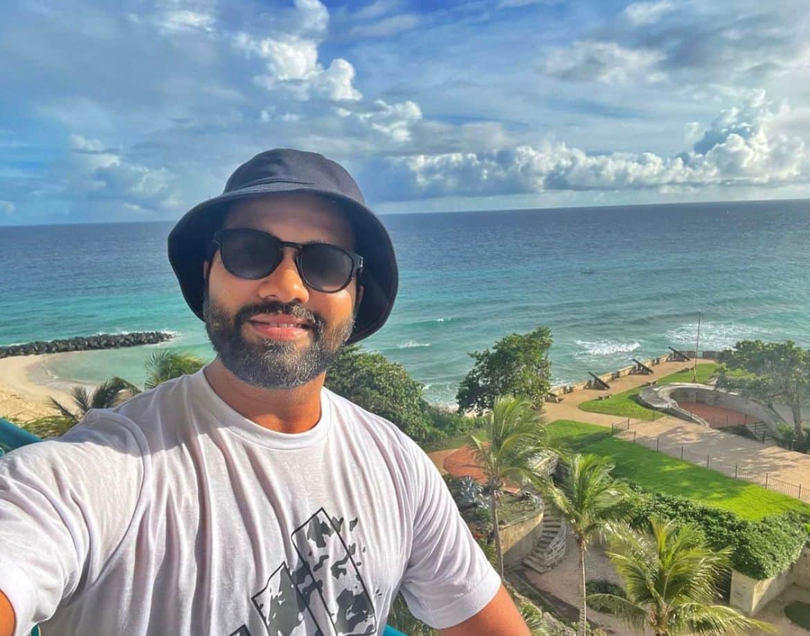 India Captain Rohit Sharma Enjoys Vacation Ahead of West Indies Series