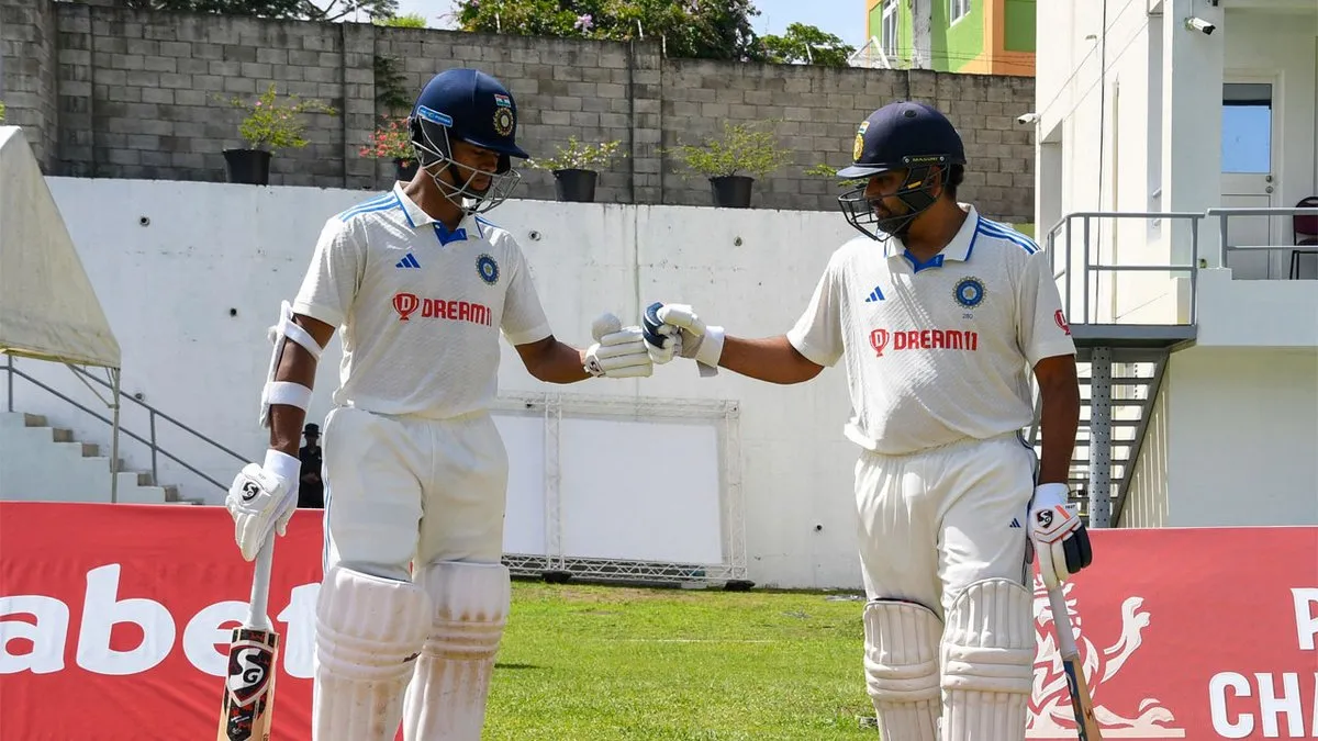 WI vs IND | Rohit-Jaiswal Give India an Explosive Start After Siraj's Fifer Restricts West Indies To 255