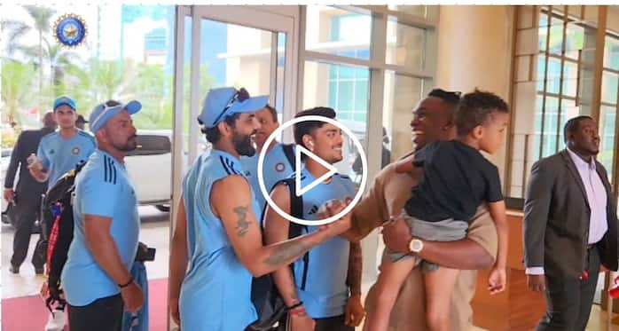 [WATCH] Indian Players Meet Dwayne Bravo and His Son Ahead of 3rd ODI