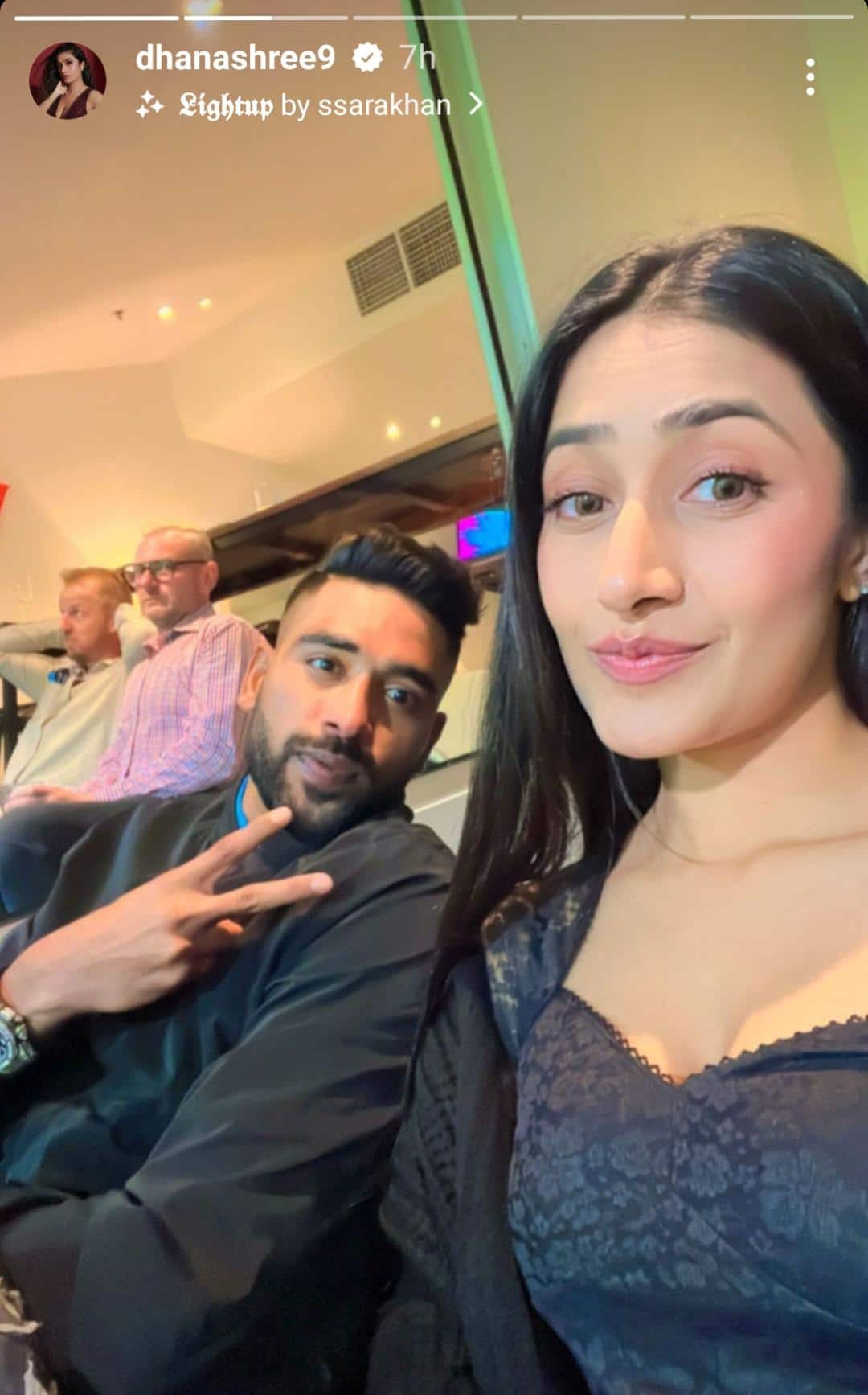Check out Dhanashree Verma’s latest Instagram story featuring Mohammed Siraj
