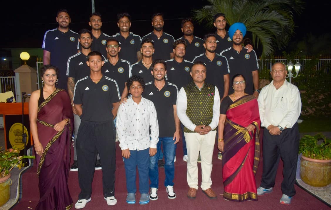 Indian High Commissioner in Guyana Hosts Dinner, Felicitates Team India Ahead of 2nd T20I