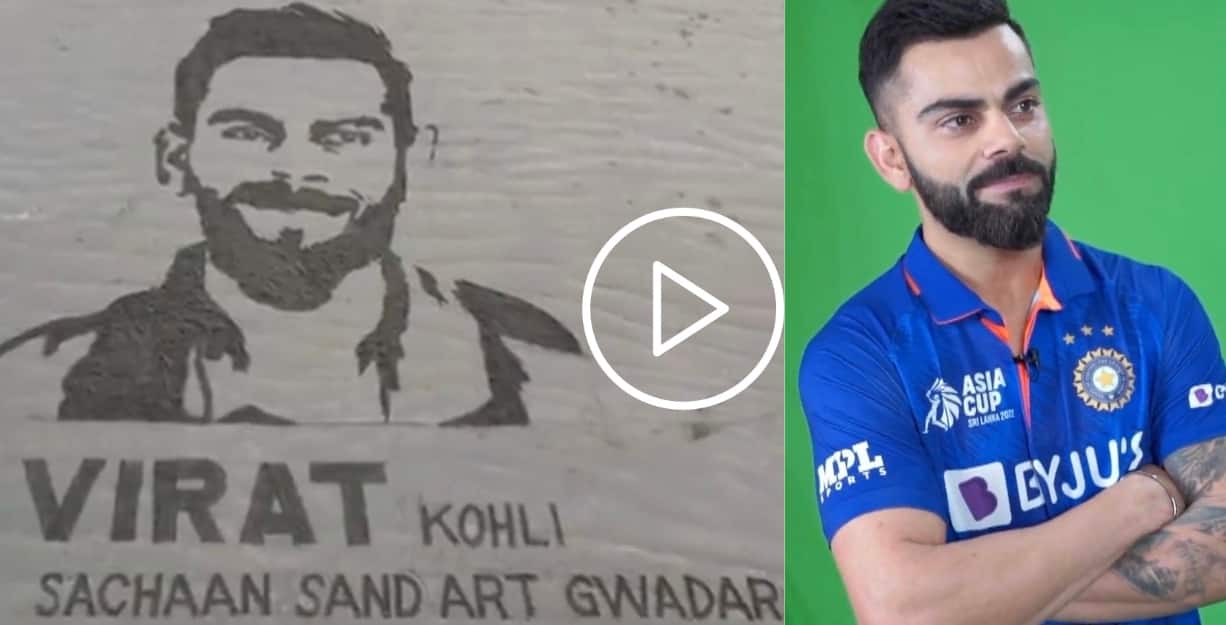 [Watch] Virat Kohli’s Pakistan Fans Create Gorgeous Sand Art in His Honour