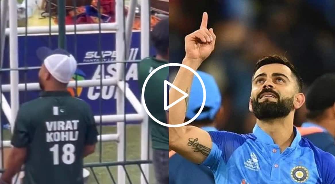 [Watch] Pakistani Fan Wears Virat Kohli's Jersey in Asia Cup 2023, Video Goes Viral