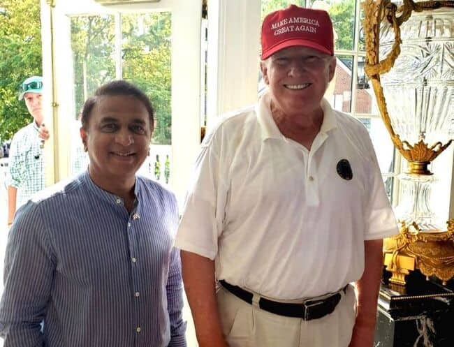 Before MS Dhoni, Sunil Gavaskar Met Former US President Donald Trump On Golf Course