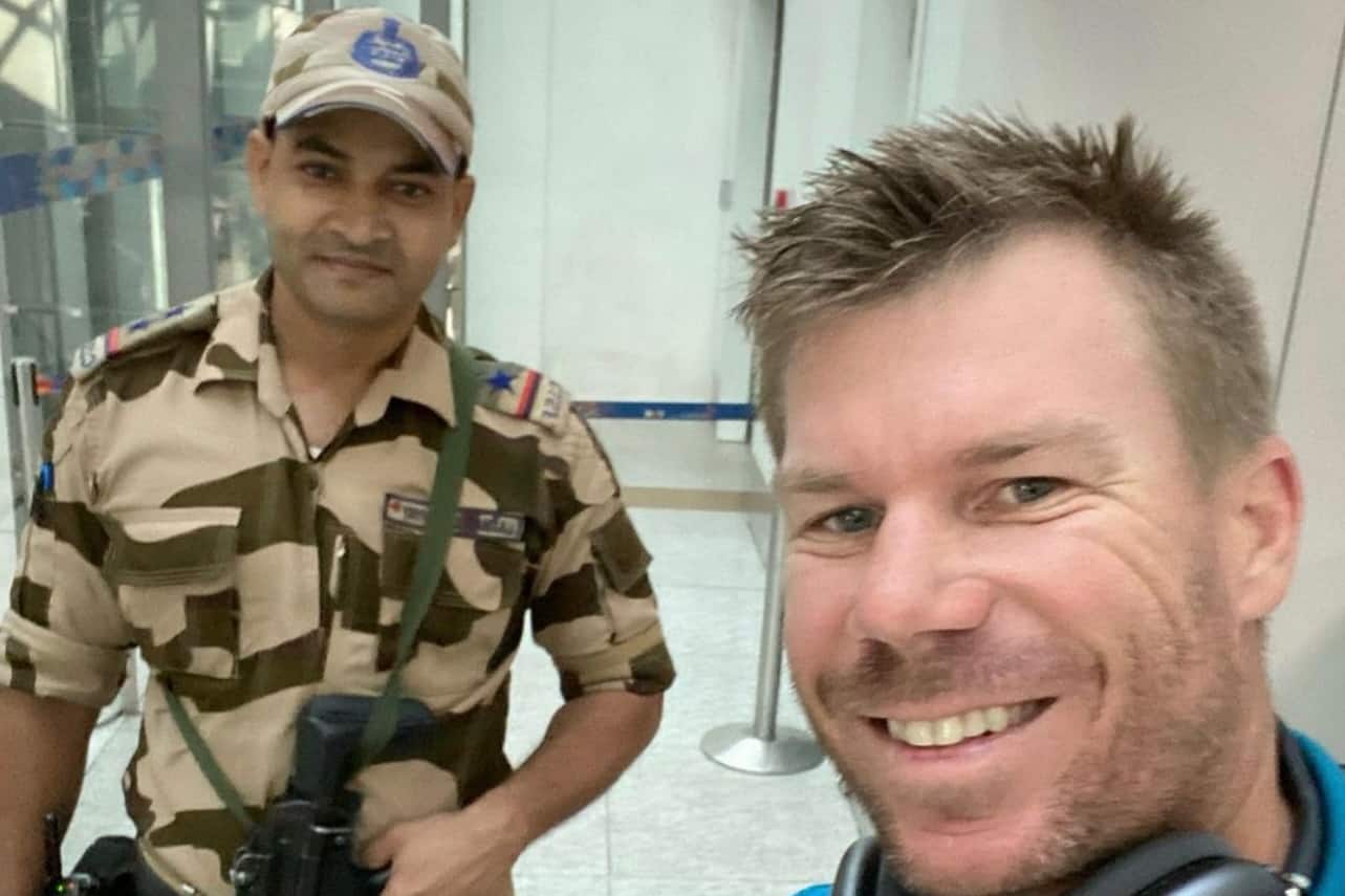 David Warner's Heartwarming Moment with Indian Security Personnel; Check Pic