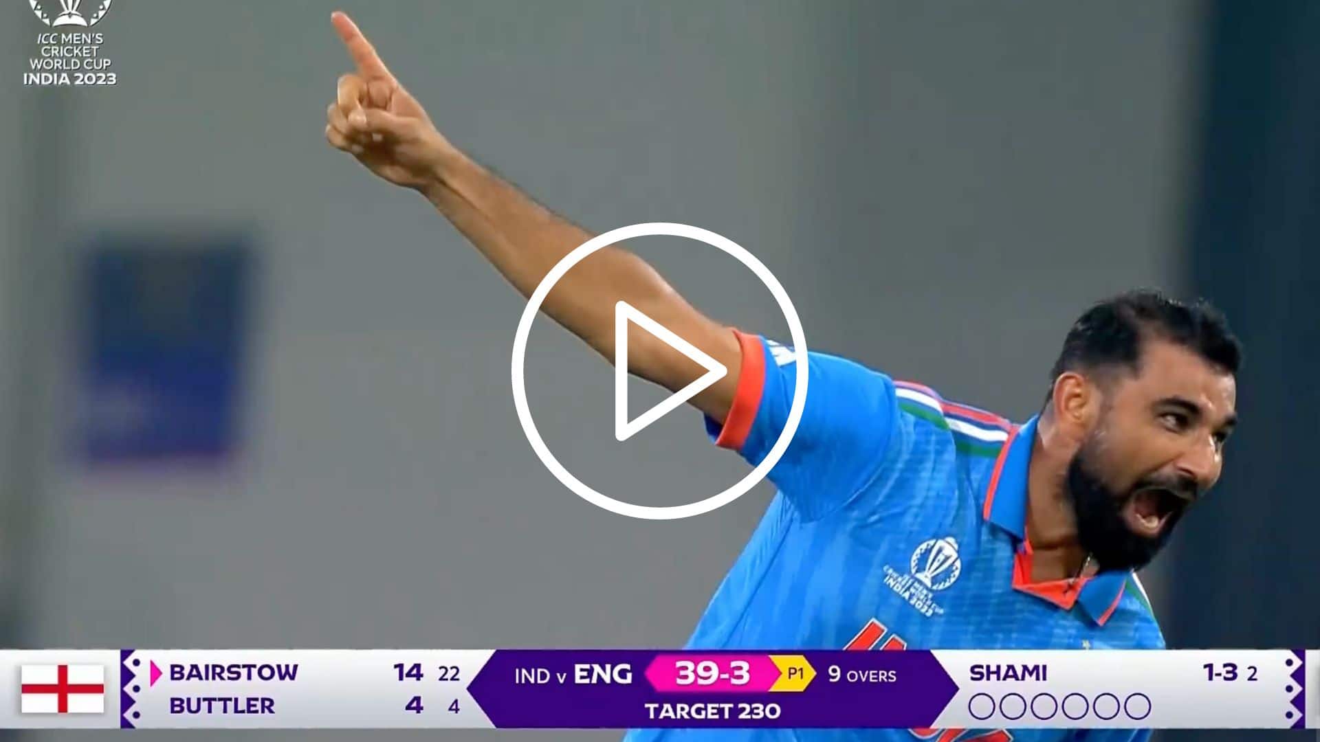 [Watch] Shami's Mouth-Watering In-Seamer Sends Back Bairstow; ENG 4 Down Now