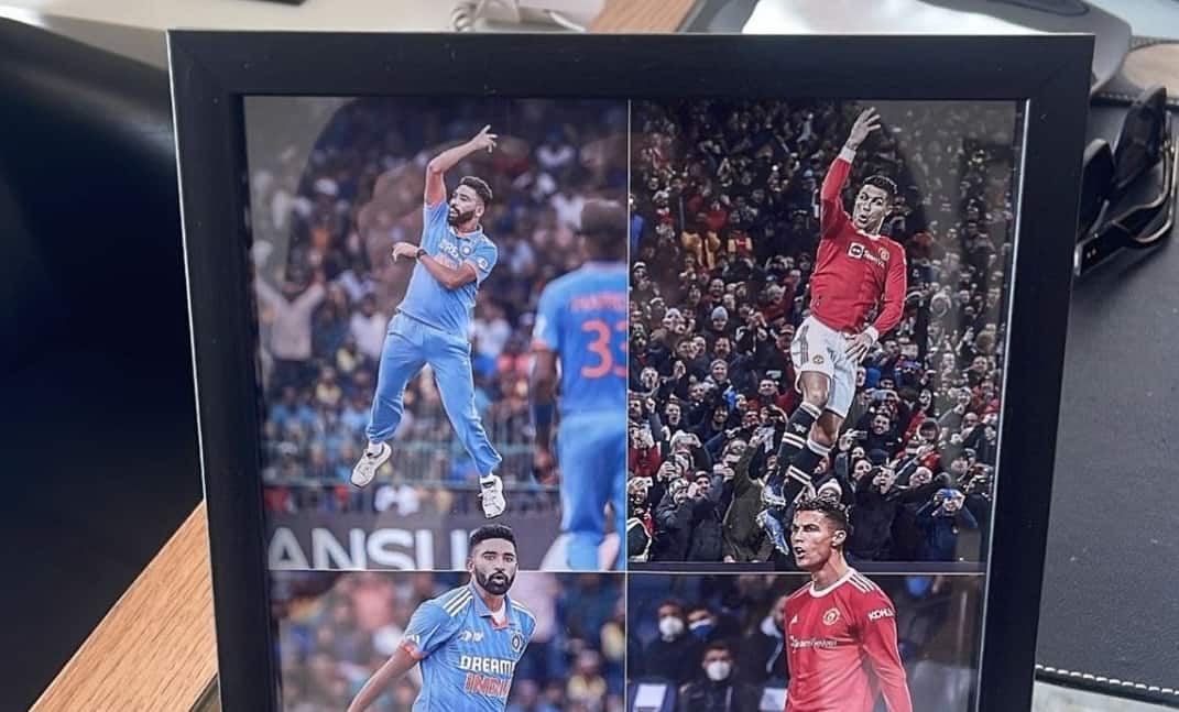 Mohammed Siraj Shares A Photo Frame With Cristiano Ronaldo [See Pictures]