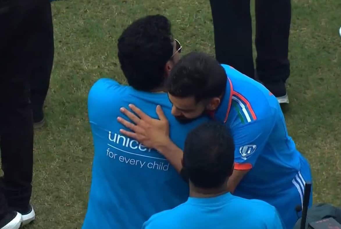 Touching Moment As Kohli Hugs Tendulkar At Wankhede Before Sri Lanka Face-off