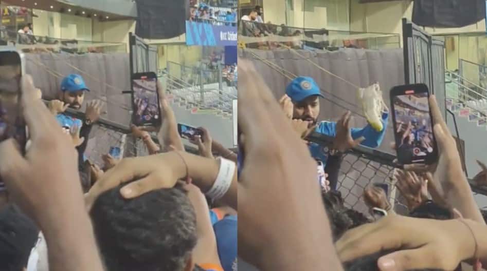 [Watch] Rohit Sharma Gifts Shoes to Young Fan After Record World Cup Win vs Sri Lanka