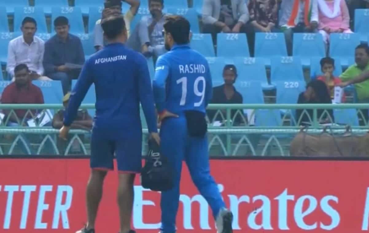 'Big Injury' Scare For Rashid Khan in AFG vs NED World Cup 2023 Match