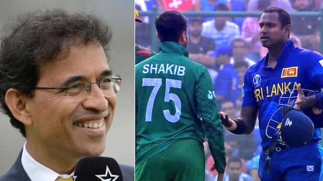 'As Per Laws, He Was Out'- Harsha Bhogle Defends Shakib In Mathews' 'Timed-Out'  Controversy