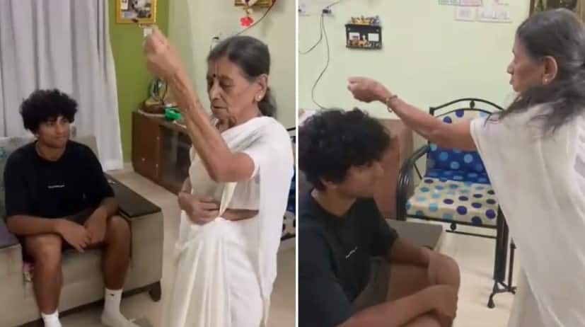 [Watch] Rachin Ravindra Undergoes 'Nazar Utaro' Ritual with Grandmother in Viral Video