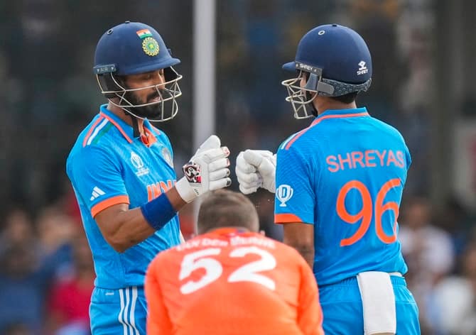 Shreyas Iyer Smacks 3rd Straight Fifty In WC 2023 As IND Achieve Special Feat vs NED