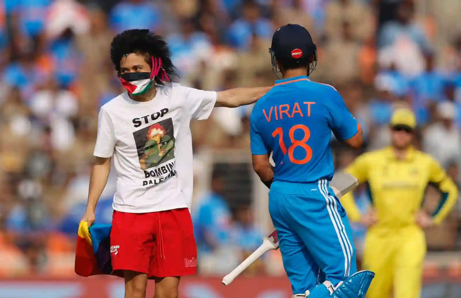'Free Palestine' Invader Reveals What He Said to Virat Kohli During Interruption Act