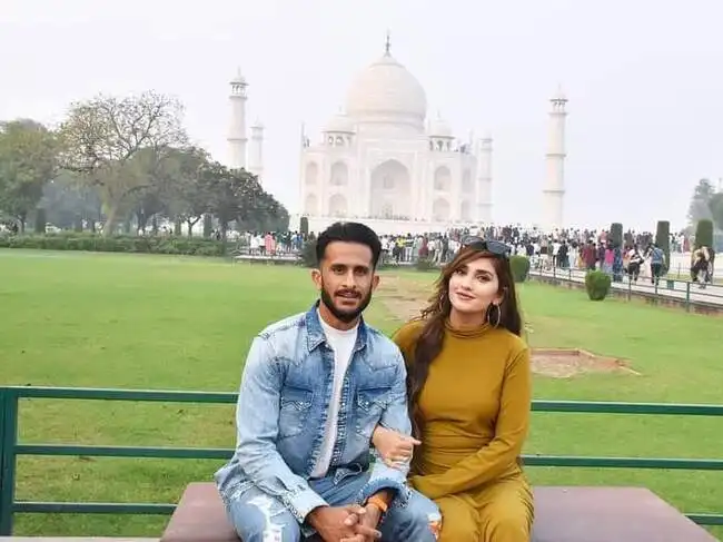 Pakistan Cricketer Hasan Ali And Wife Travel To Agra; Get Clicked In Front Taj Mahal