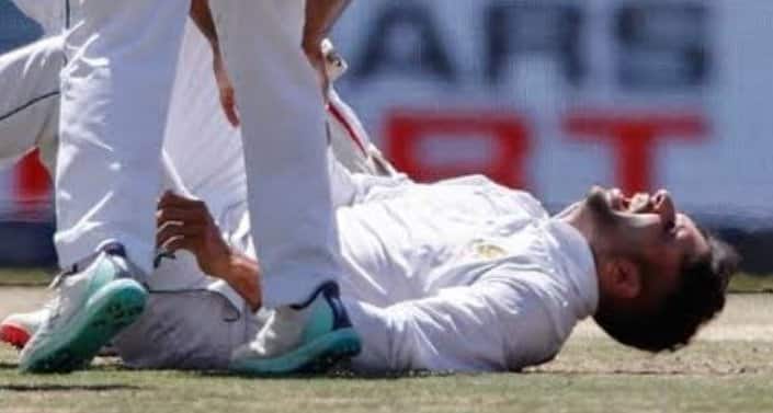 When Keshav Maharaj Suffered A 'Freak Injury' While Celebrating Wicket