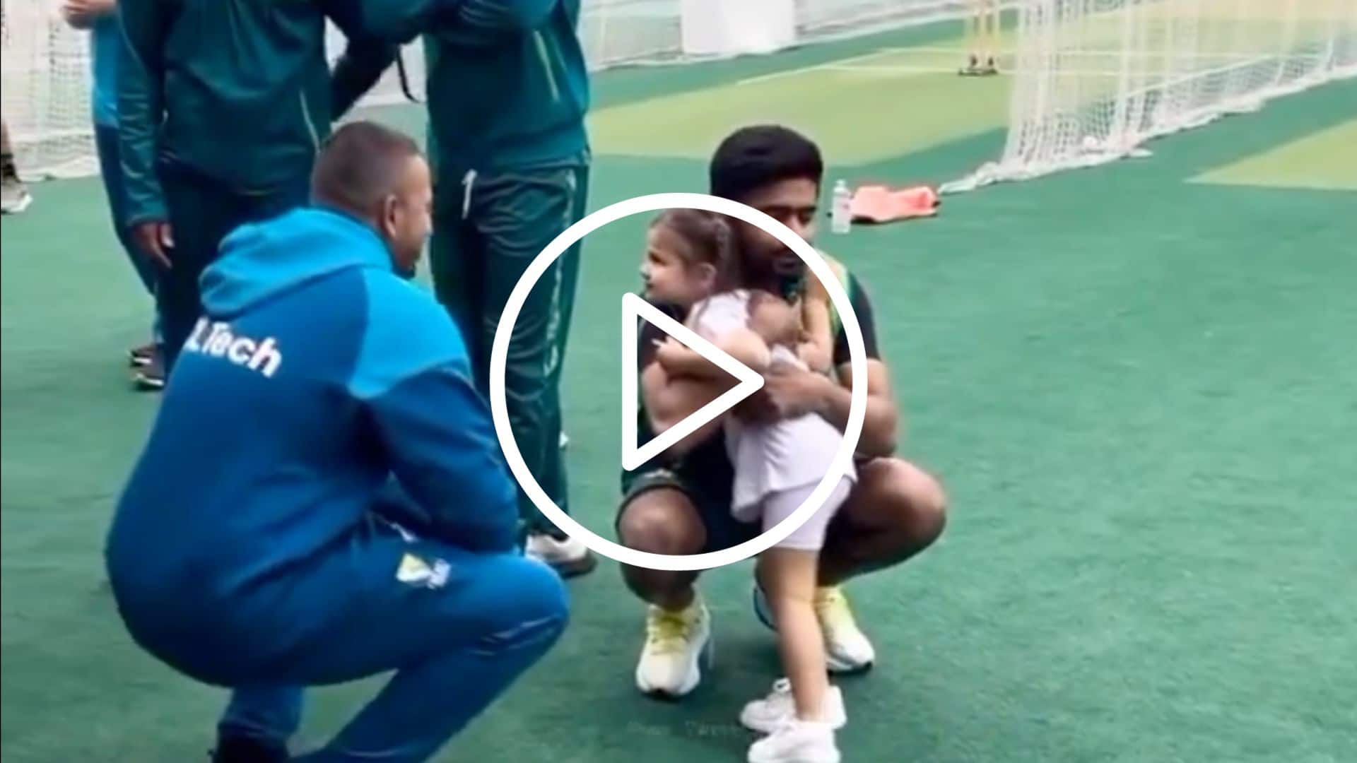 [Watch] Babar Azam ‘Hugs’ Usman Khawaja’s Daughter Amidst ‘Double Standards’ Controversy