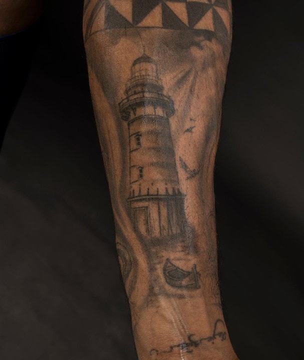 KL Rahul Tattoos Lighthouse (Twitter)