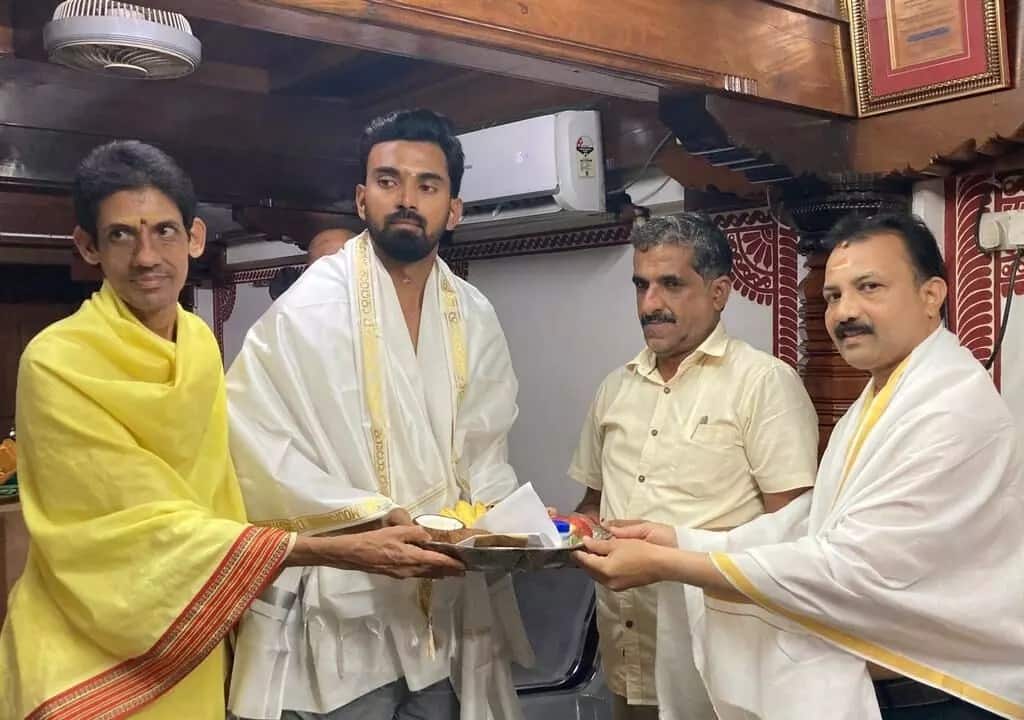 KL Rahul Seeks Blessings At Sri Mookambika Temple In Udupi Ahead of England Tests