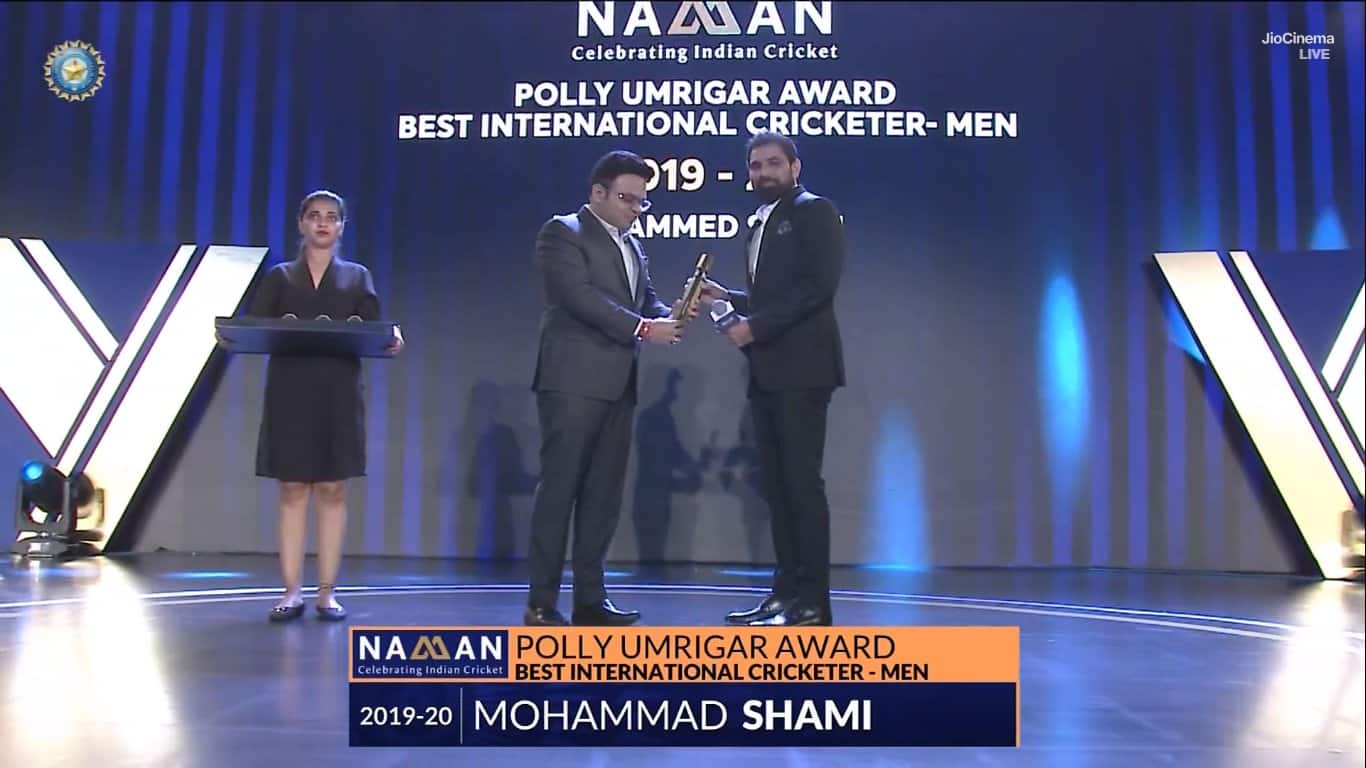 'Ek Alag si Feeling Hai'- Mohd. Shami Wins Best International Cricketer Polly Umrigar Award