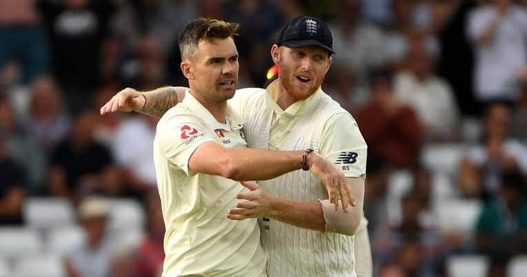 James Anderson (L) with Ben Stokes (R). (X.com)