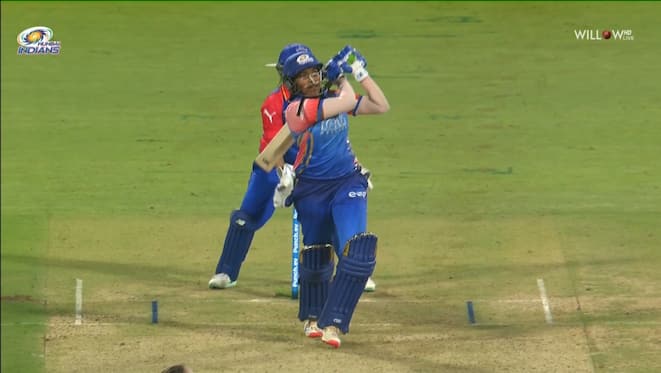 [Watch] Sajana Wins It For MI With A Match Defining, Thumping Last Ball Six Vs DC
