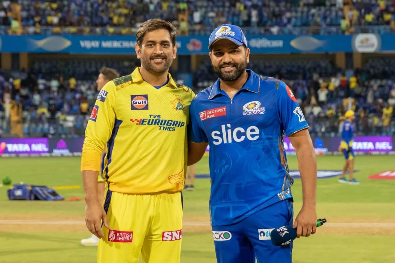 MS Dhoni and Rohit Sharma during IPL 2023 (BCCI)
