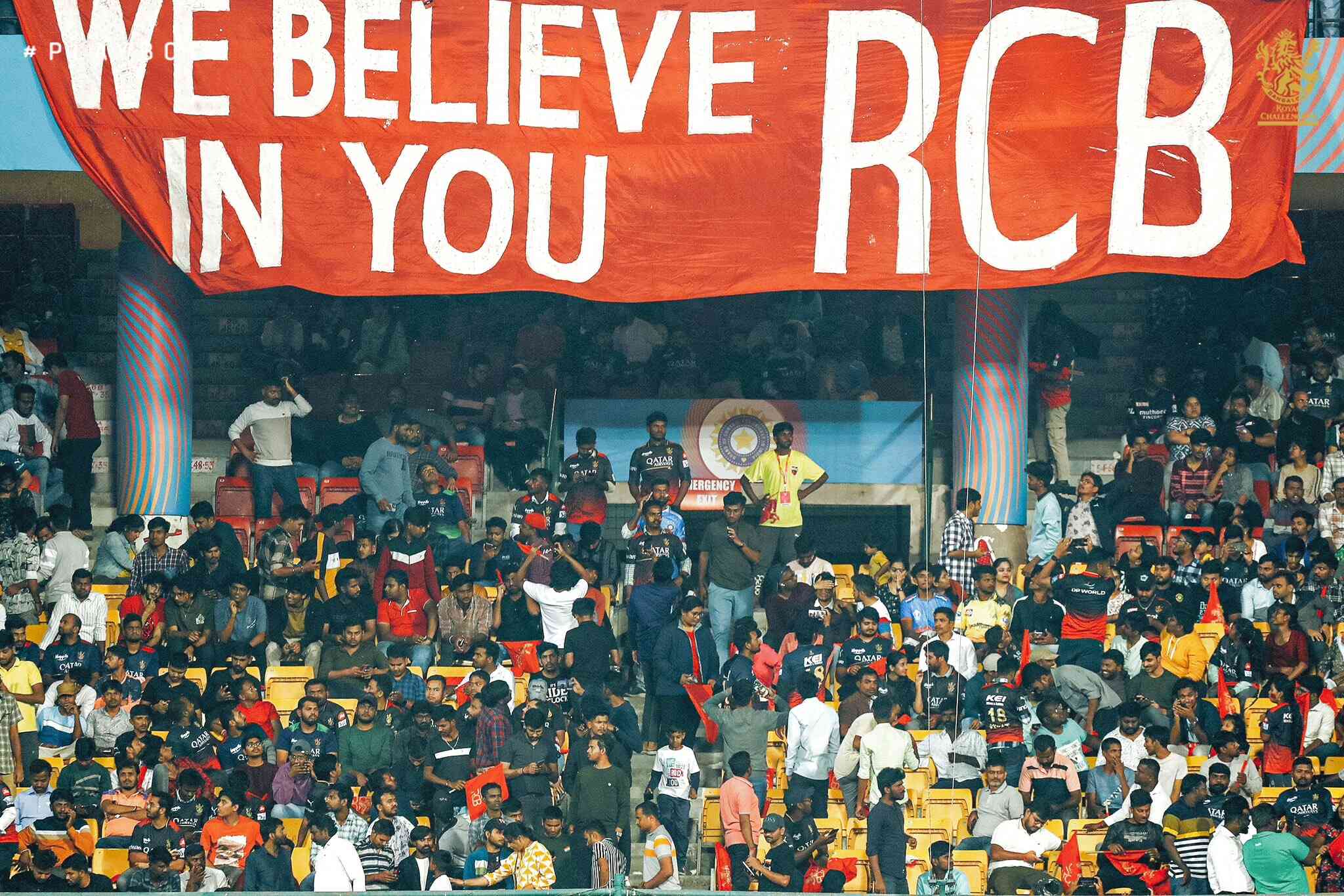RCB fans at M. Chinnaswamy today (X.com)