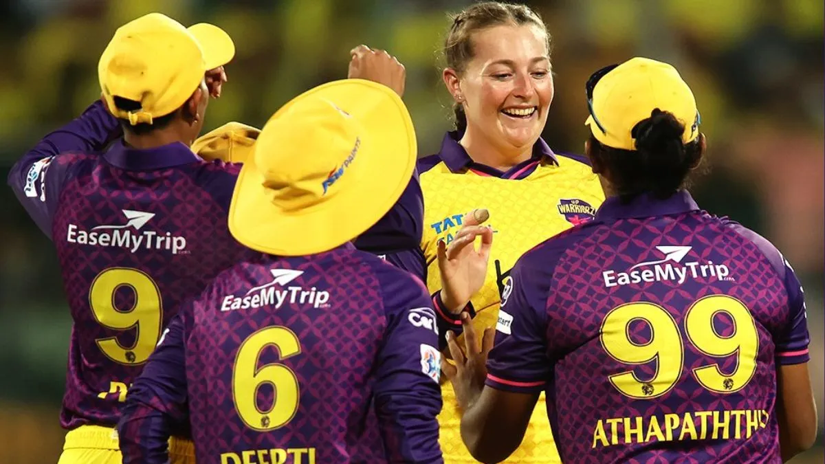 UP Warriorz Women celebrating in WPL 2024 (X.com)