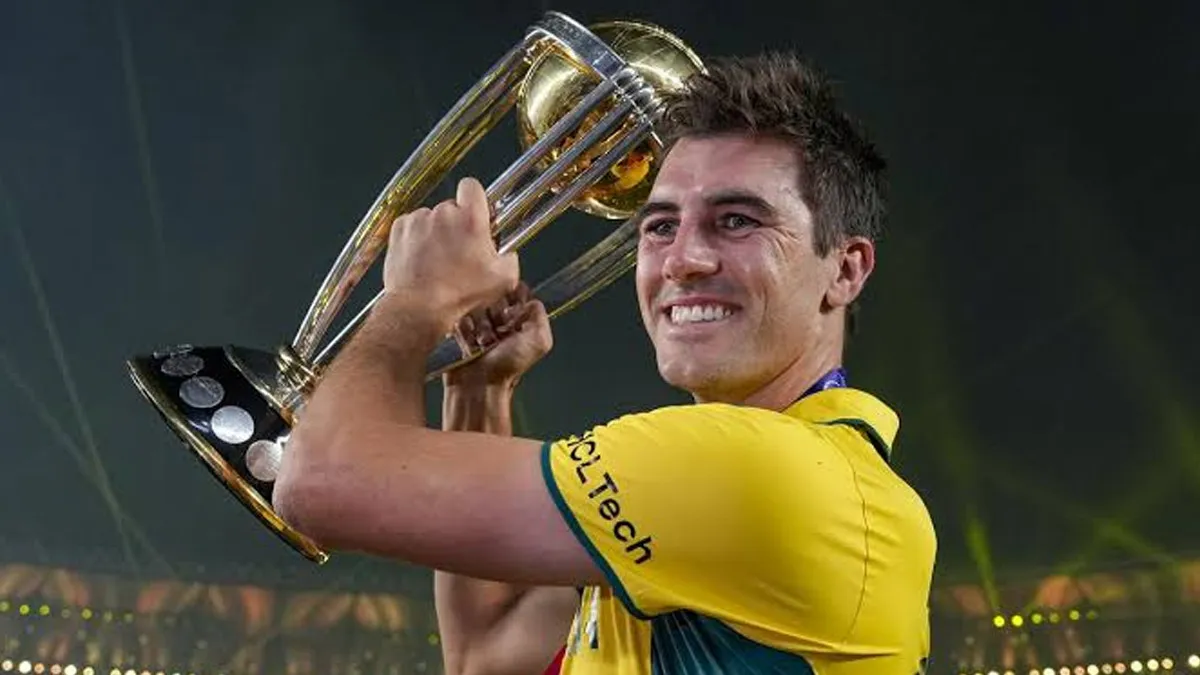 Pat Cummins with ICC ODI World Cup 2023 Trophy in India (X.com)