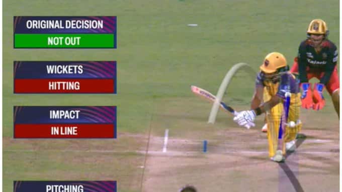 Chamari Athapaththu was given out when the Hawkeye showed a legspinner to go like a googly [screengrab]
