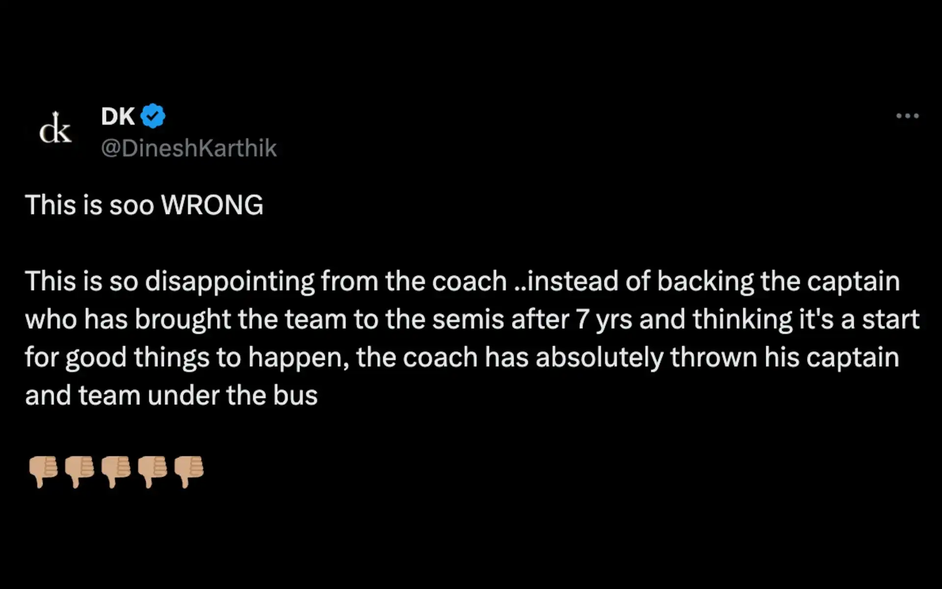 DK slams TN coach for remarks on Sai Kishore