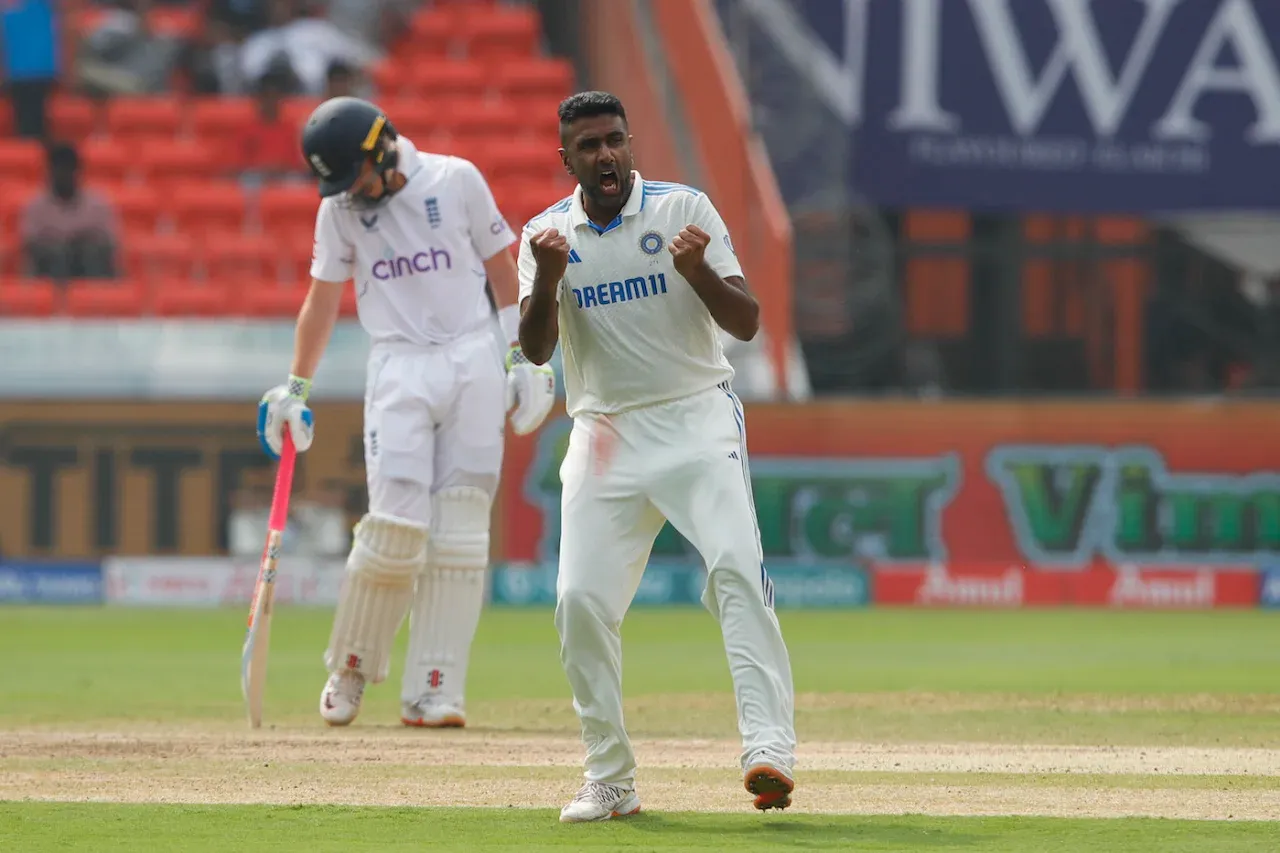 Ravichandran Ashwin celebrating an English wicket in February 2024 (BCCI)