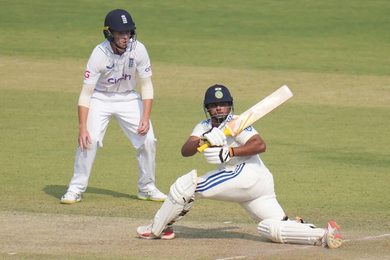 Sarfaraz Khan made his Test debut at Rajkot last month against England (BCCI)