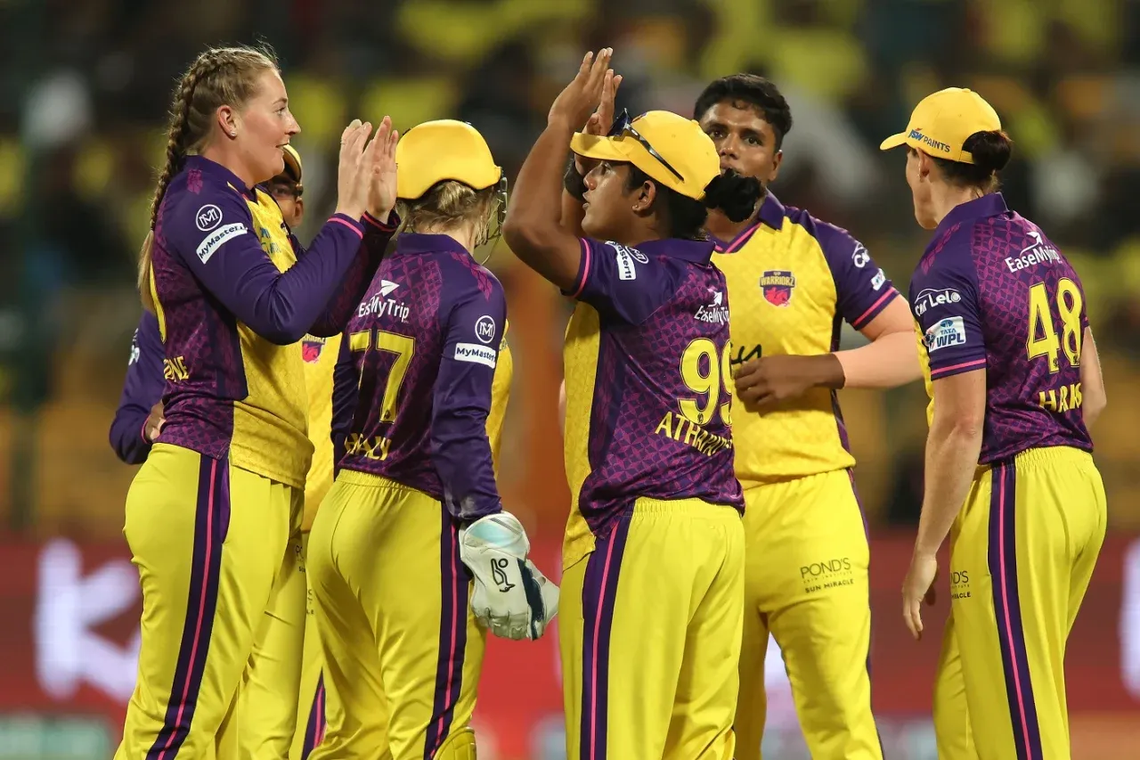 UP Warriorz players celebrating a wicket this WPL 2024 season (BCCI)