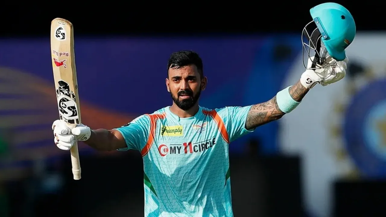 KL Rahul celebrates his knock for LSG (X.com)