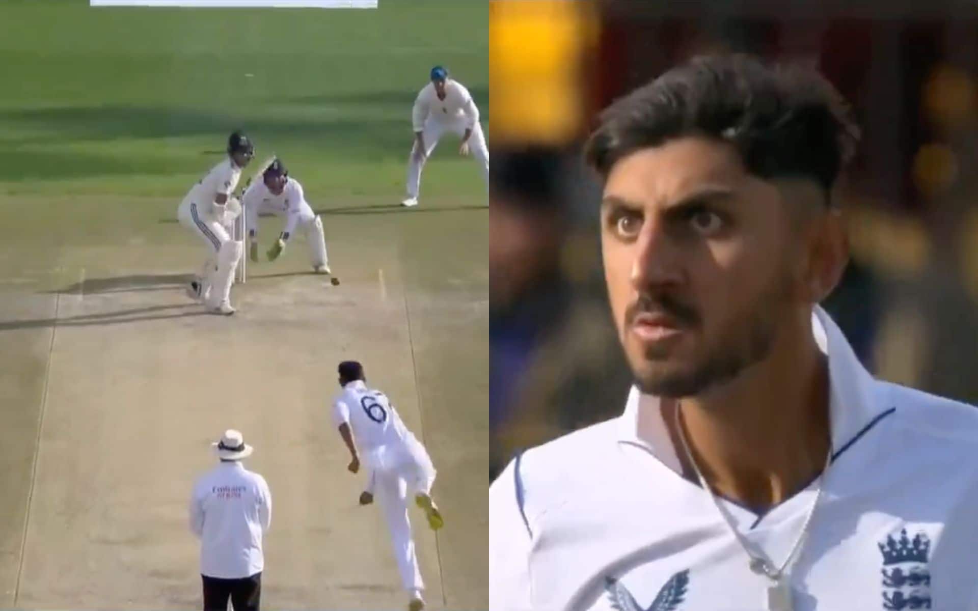 Bashir looking at Jaiswal angrily after wicket (X.com)