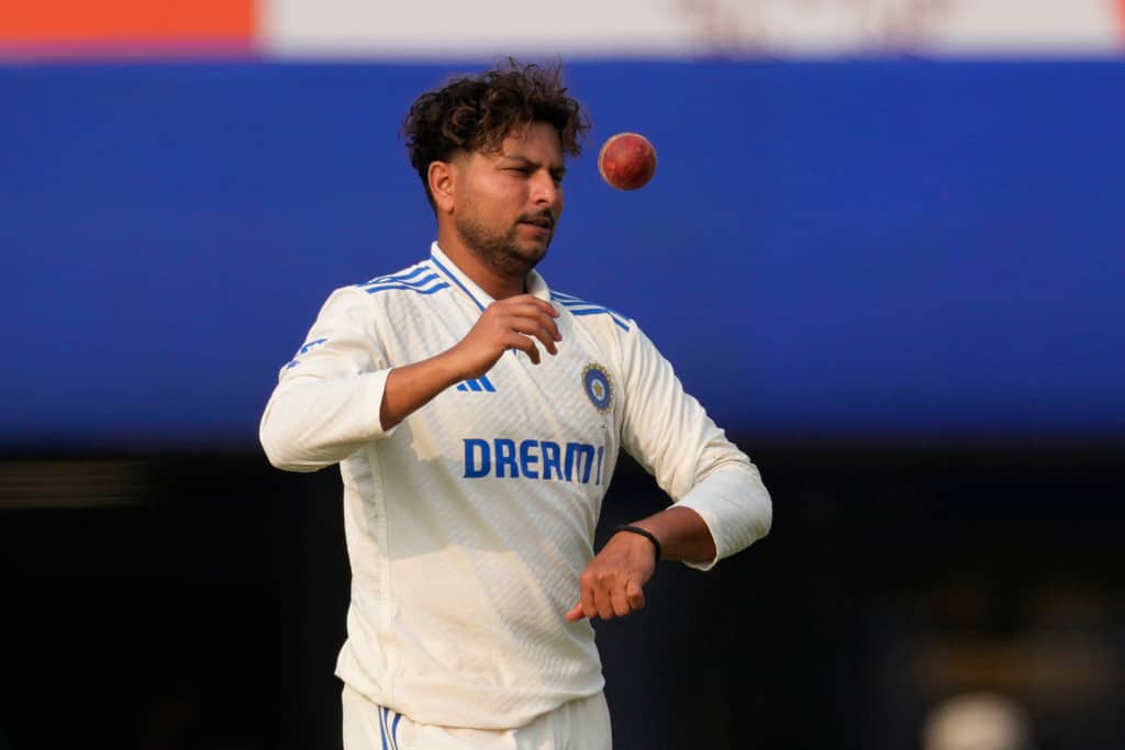 Kuldeep became the fastest Indian to pick 50 Test wickets in terms of balls bowled (X.com)