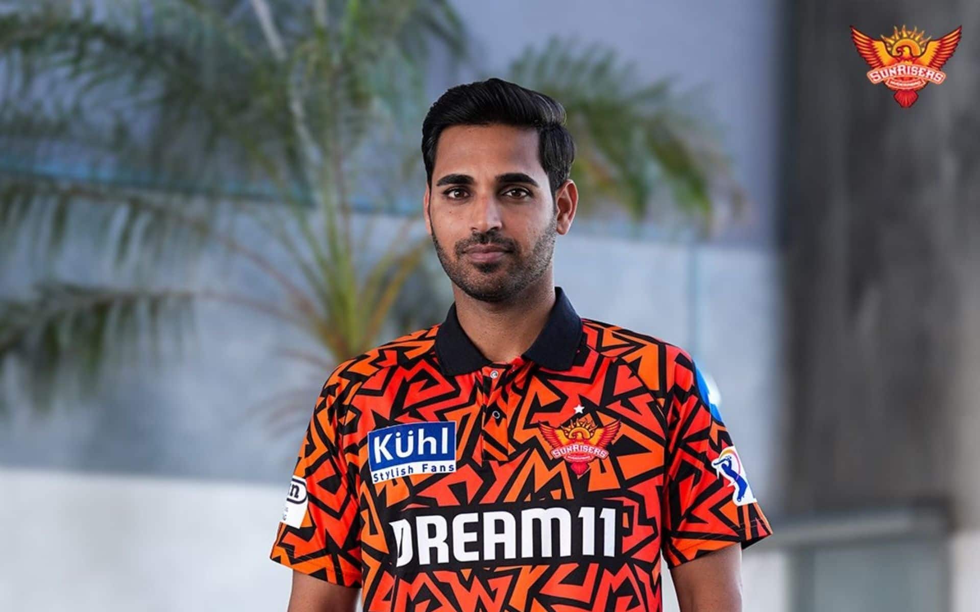 Bhuvneshwar Kumar dons SRH's IPL 2024 season jersey (X.com)