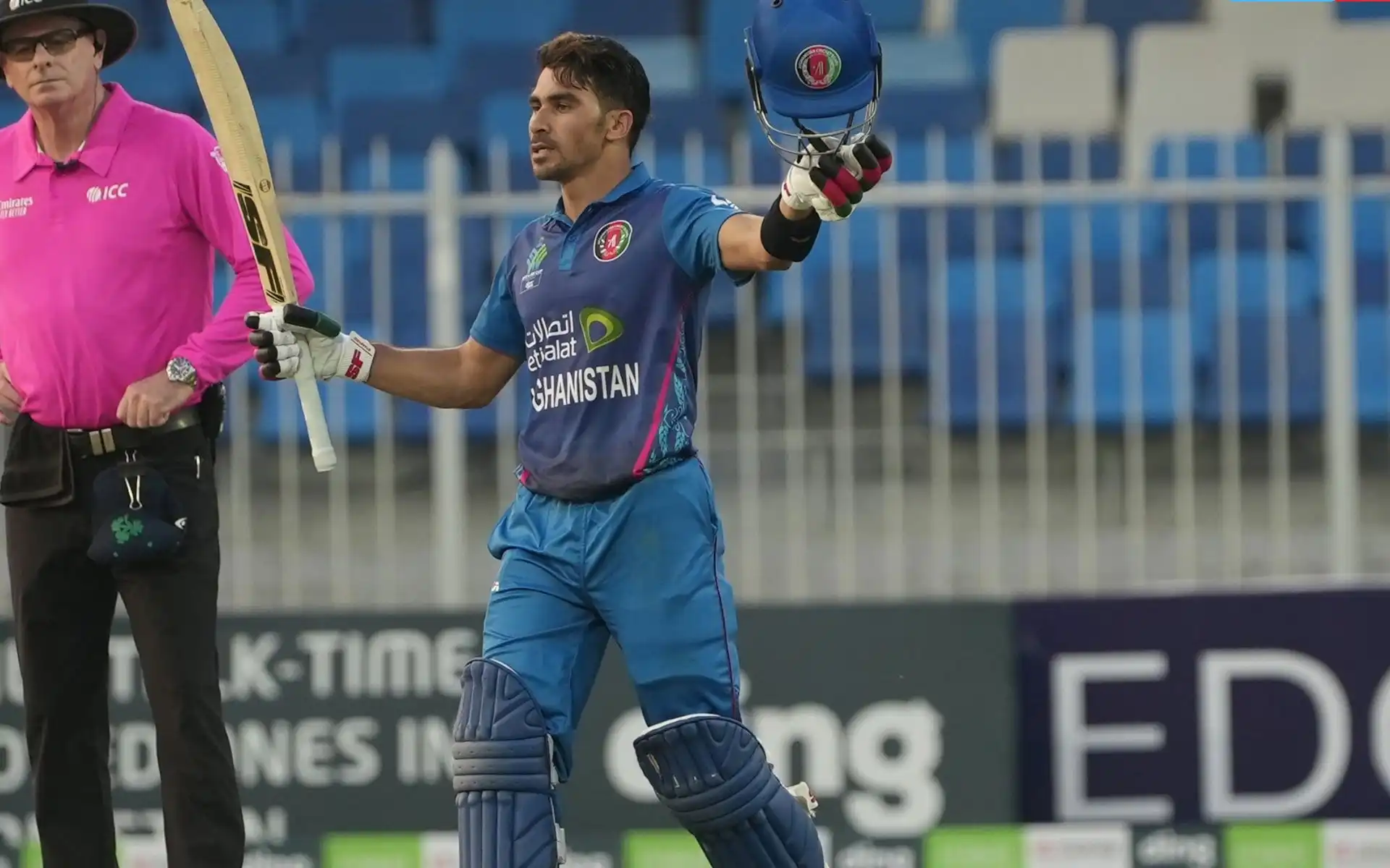 Rahmanullah Gurbaz in action against Ireland during first ODI (ACB)